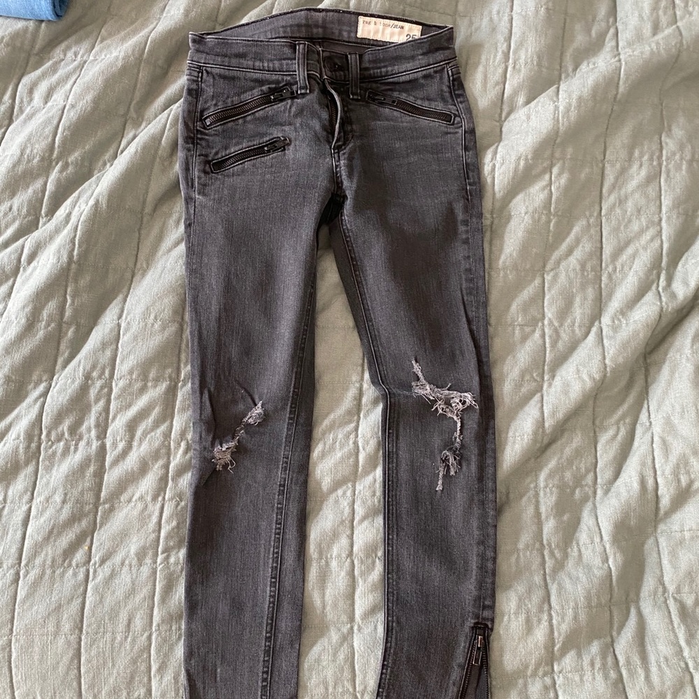 Rag & Bone Skinny Moto Jeans
